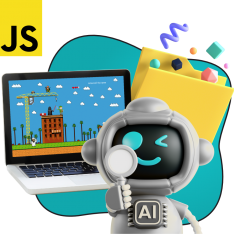Язык программирования JavaScript + AI. Проектное обучение + геймификация + AI-помощники - КИБЕРшкола программирования для детей, компьютерные курсы для школьников, начинающих и подростков - KIBERone г. Хабаровск
