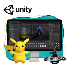 Мир игр на Unity 2D на популярном движке + AI-помощники - КИБЕРшкола программирования для детей, компьютерные курсы для школьников, начинающих и подростков - KIBERone г. Хабаровск